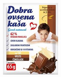 Dobra ovsena kasa tri vrste cokolade 65g