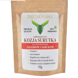 Liofilizovana kozja surutka sa liofilizovanom jagodom i jabukom 50gr – The best of nature