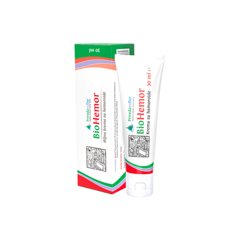 BIOHEMOR-KREMA.png BioHemor krema - efikasna biljna krema za spoljne i unutrašnje hemoroide od I do IV stepena 30 ml