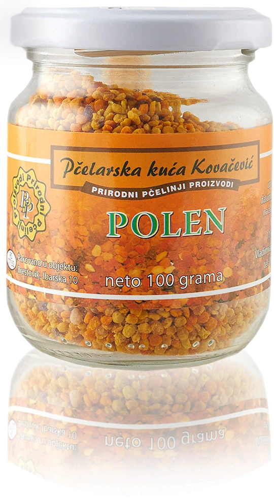 Polen-zrno.webp Polen u granulama ( zrno )100 g Pčelarska kuća Kovačević