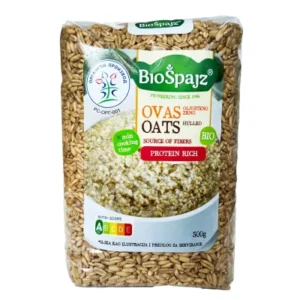 ovas.500gr.webp Ovas oljušten 500g organski proizvod Bio Spajz
