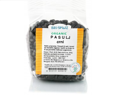 Pasulj crni 200g organski proizvod – Bio Špajz