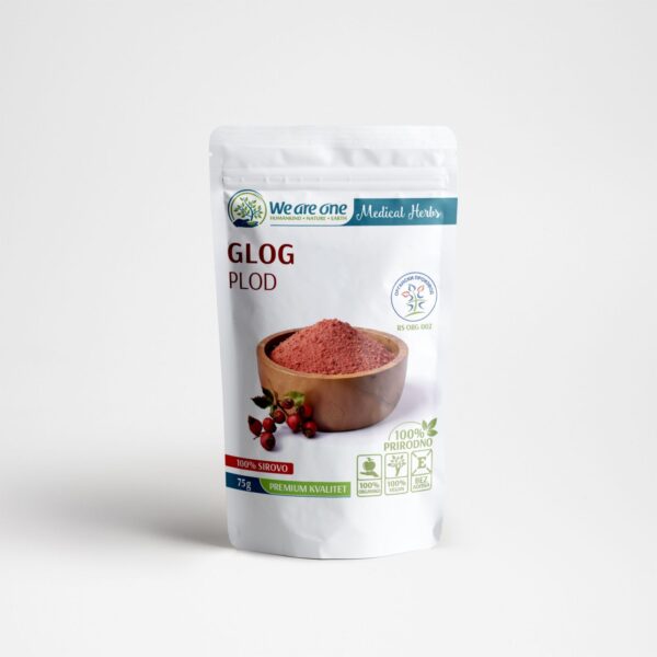 Glog plod organski prah 75 g We Are One Glog plod organski prah 75 g We Are One