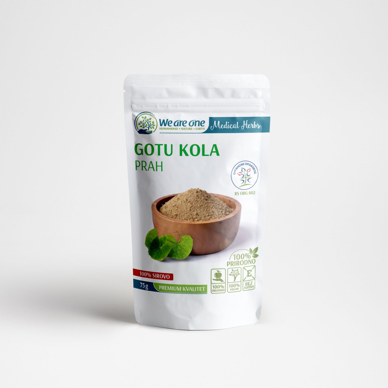 Gotu kola organski prah 75 g We Are One